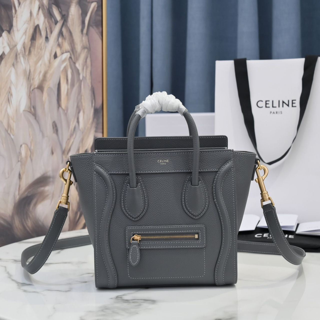 Celine Luggage (Dark Grey) Mini