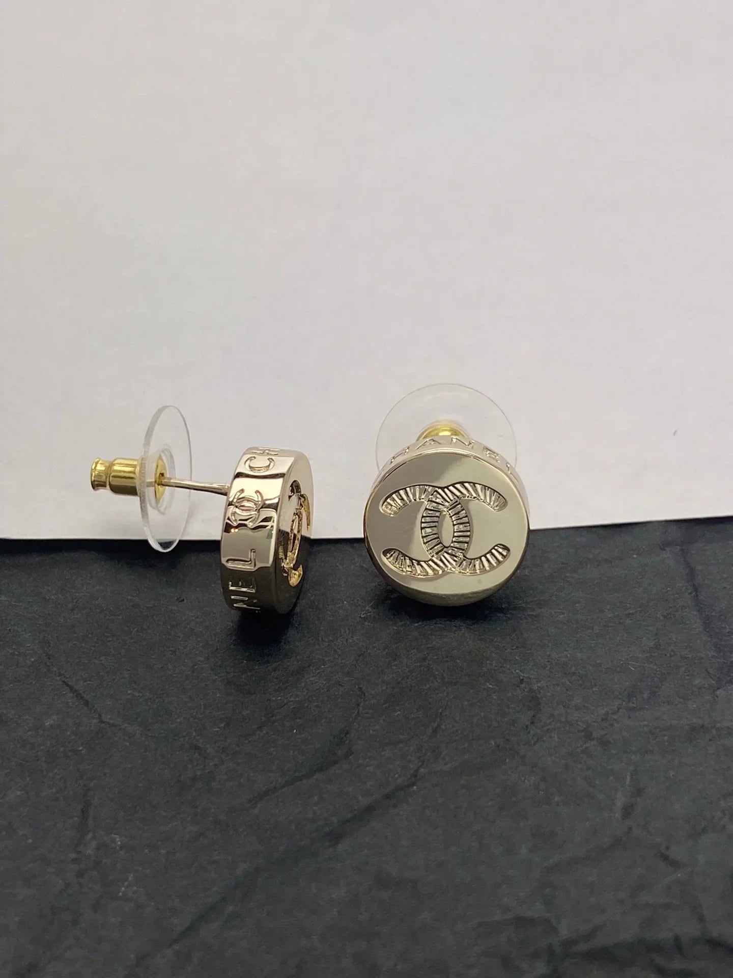 Chanel Button Earrings